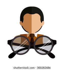 Glasses digital design, vector illustration eps 10