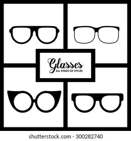 Glasses digital design, vector illustration eps 10