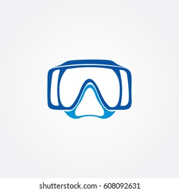 glasses divers icon logo