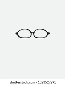Glasses doodle on gray background.