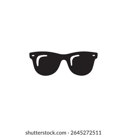 Glasses doodle style isolated on white background.
