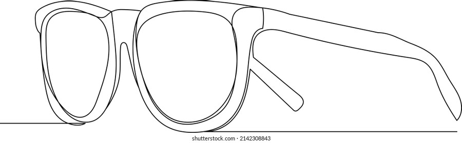 gafas dibujadas por una línea continua, vector aislado