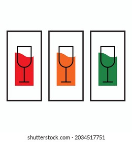 glasses drink -  drink icon vector design template