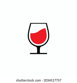 glasses drink -  drink icon vector design template