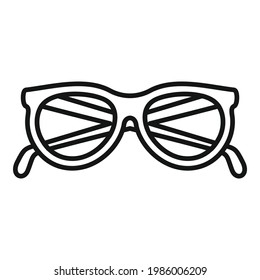 Glasses elderly icon. Outline Glasses elderly vector icon for web design isolated on white background
