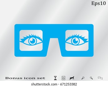 glasses, eye, icon, vector illustration eps10