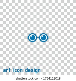 glasses eye vector icon on isolated background