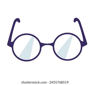 Glasses for eye vector illustration. Eyeglasses isolated on white background.