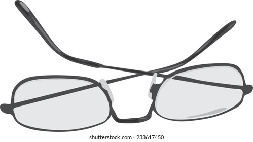 Glasses (eyeglasses) isolated (no background). Vector illustration.