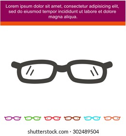 Glasses (eyeglasses) isolated. Vector illustration.