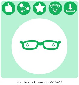 Glasses (eyeglasses) isolated. Vector illustration.
