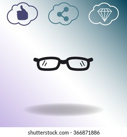 Glasses (eyeglasses) isolated. Vector illustration.
