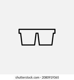 Gafas, icono de línea de anteojos, vector, ilustración, plantilla de logotipo. Idóneo para muchos fines.