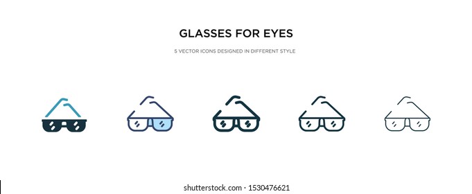glasses for eyes icon in different style vector illustration. two colored and black glasses for eyes vector icons designed in filled, outline, line and stroke style can be used for web, mobile, ui
