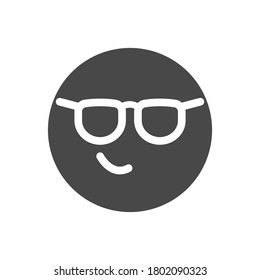 glasses face flat emoji icon