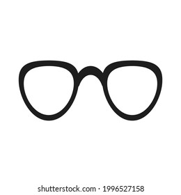 Glasses fashion accessory vector icon illustration. Eye sunglasses isolated white style frame. Retro glasses optical icon lens vision object. Spectacle silhouette hipster element symbol eyesight