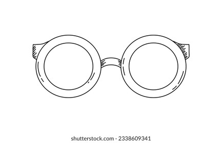 Glasses Fashion Eye Handdrawn Line Art Vector