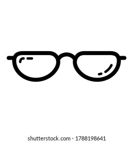 Glasses  Fashion Flat Icon Isolated On White Background