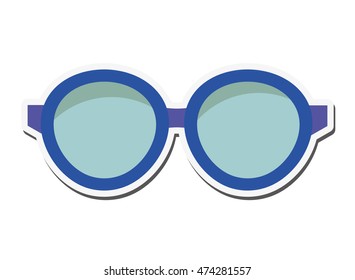 glasses fashion instrument look vision icon. Flat and isolated design. Vector illustration