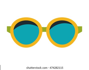 glasses fashion instrument look vision icon. Flat and isolated design. Vector illustration