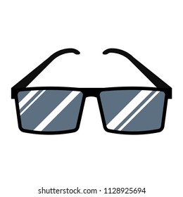 Glasses, fashionable glasses, black. Vector illustration. EPS 10.