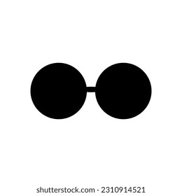 Glasses Fill Icon Symbol Vector. Black Glyph Glasses Icon