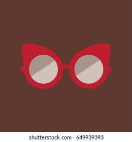 glasses flat design illustration.