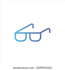 glasses in flat design style