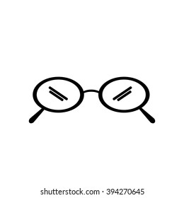 Glasses flat icon