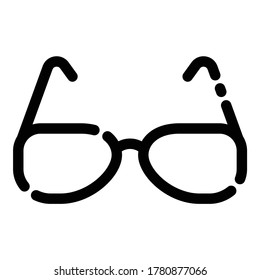 Icono plano de lentes aislado en fondo blanco