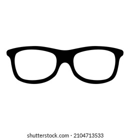 Glasses Flat Icon Isolated On White Background