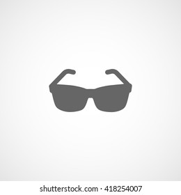 Glasses Flat Icon On White Background
