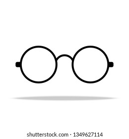 Glasses flat icon vector.
