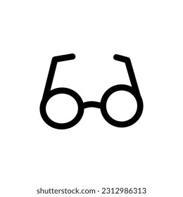 glasses flat icon vector illustration