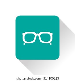 Glasses flat icon. Vector illustration