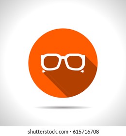 Glasses flat icon. Vector illustration