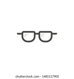 Glasses flat icon. You can be used glasses icon for several purposes like: websites, UI, UX, print templates, promotional materials, info-graphics, web and mobile phone apps