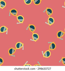 Glasses flat icon,eps10 seamless pattern background