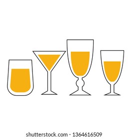 Glasses flat illustration