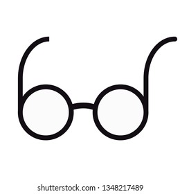 Glasses flat illustration on white