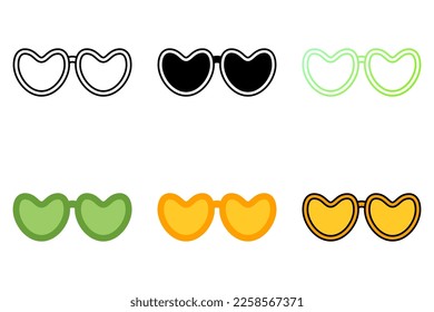 Glasses in flat style isolated