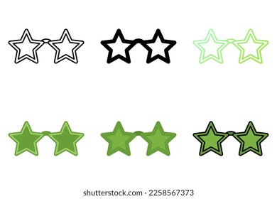 Glasses in flat style isolated