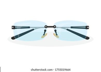 Glasses flat style isolated on white. object vector for your design work, presentation, website or others.