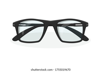 Gafas planas aisladas en blanco. vector de objetos para su trabajo de diseño, presentación, sitio web u otros.