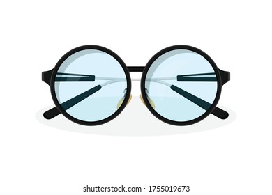 Glasses flat style isolated on white. object vector for your design work, presentation, website or others.