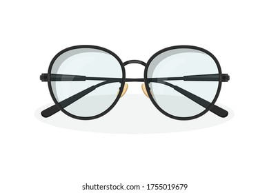 Gafas planas aisladas en blanco. vector de objetos para su trabajo de diseño, presentación, sitio web u otros.