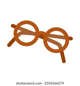 glasses in flat style vector illustration.