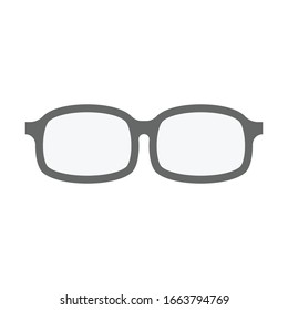 glasses flat vector icon isolate 