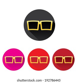 Glasses frame icons. Vector illustration. vector summer sunglasses frame set