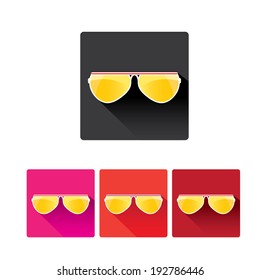 Glasses frame icons. Vector illustration. vector summer sunglasses frame set